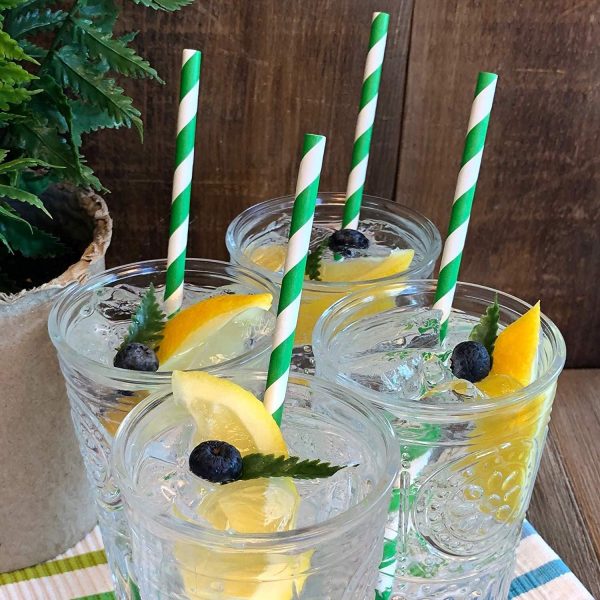 Guide des meilleures Pailles Éco-responsables pour remplacer le plastique - green stripe paper straws green stripe jumbo paper straw green stripe cocktail paper straw green stripe drinking paper straw green stripe wholesale paper straw 5 e1582429687209 - Vie Quotidienne 2025