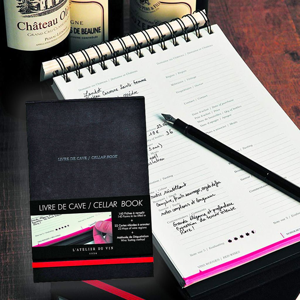 Livre de cave - Carnet pour lister les vins de sa cave et les vins goutés Livre de Cave - Votre journal intime spécial Vin