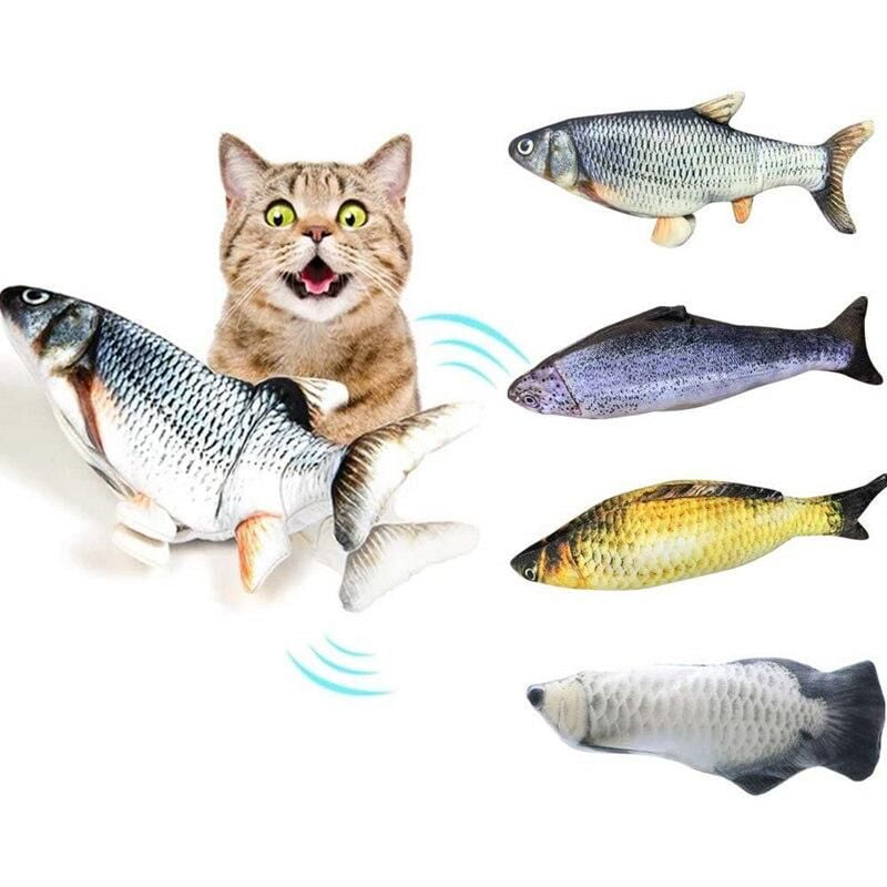  Poisson en mouvement pour chat - Jouet interactif