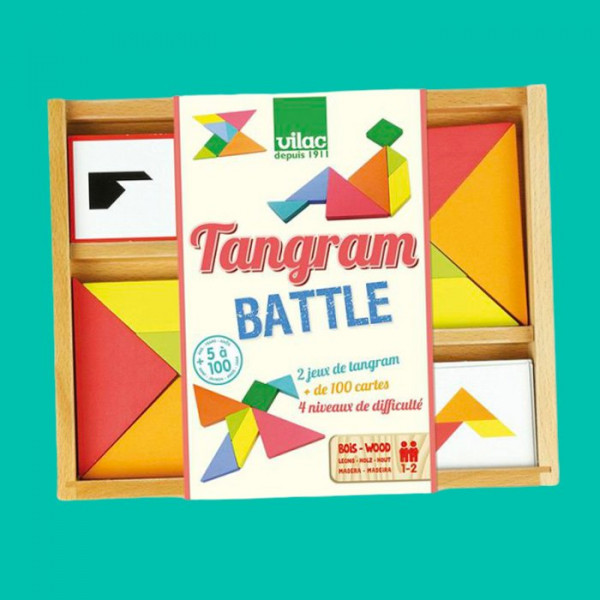  Jeu Tangram Battle - 100 Modèles - Casse-Tête Chinois