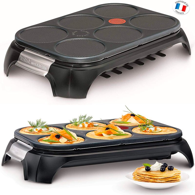 Tefal multi-crêpes Crêpière électrique en Inox - 6 mini crêpes - TEFAL